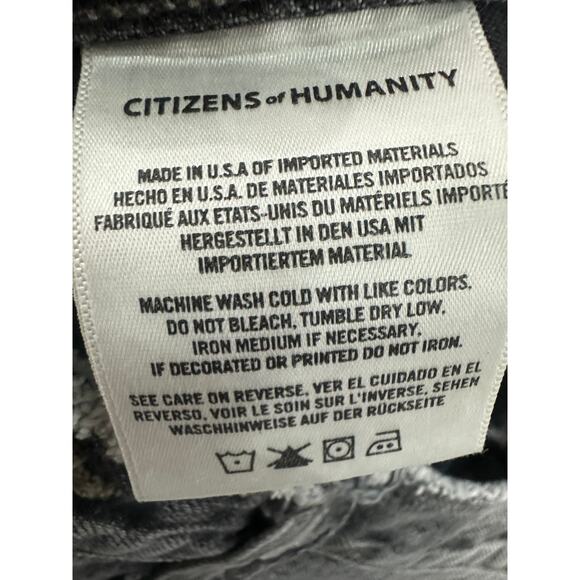 Citizens of Humanity Cotton Liya High-Rise Classic Fit Crop Jeans Black Size 25 - Picture 8 of 9